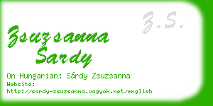 zsuzsanna sardy business card