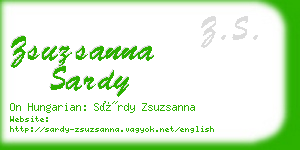 zsuzsanna sardy business card
